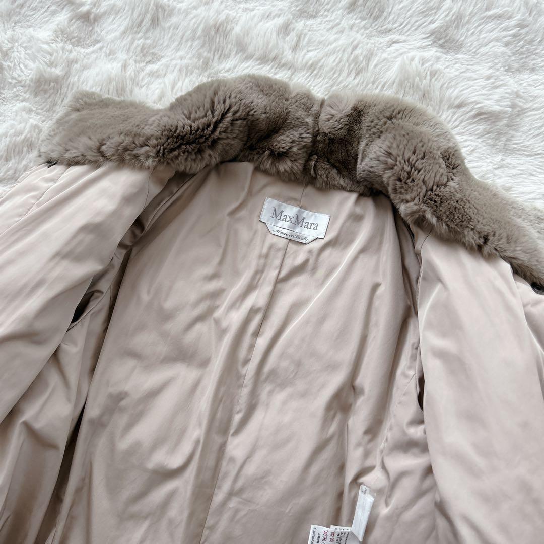 大きいLサイズ✨マックスマーラ☆ラビットファー ダウンコート ピンク