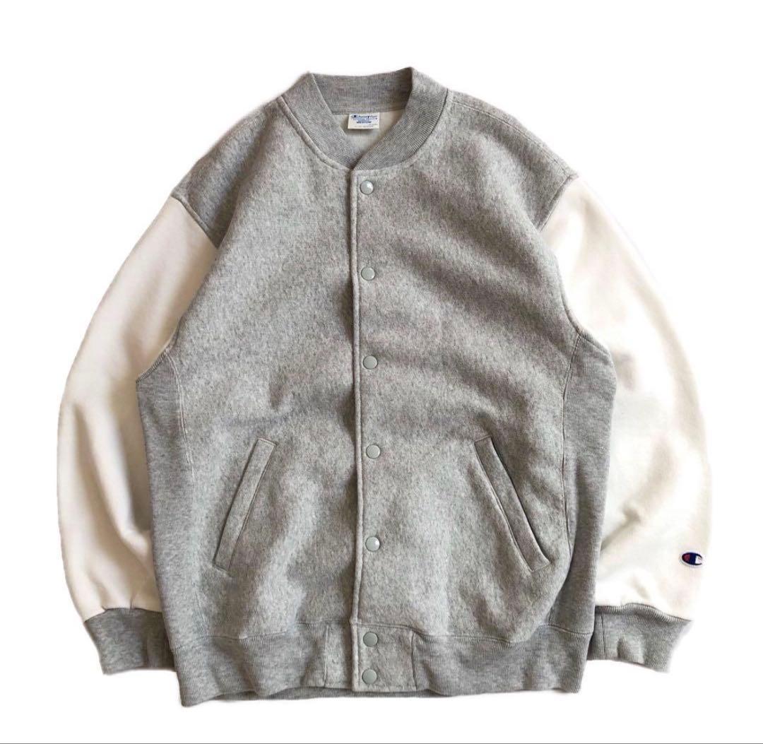 Champion×SHIPS any 別注 スナップ スウェット カーディガン SHIPS｜【SHIPS any別注】Champion: リバースウィーブ(R) クルーネック