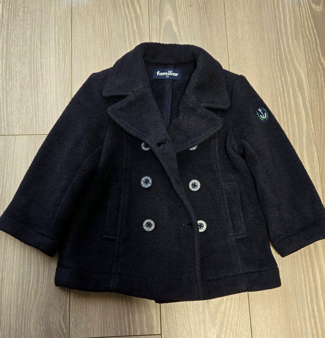 familiar ネイビー ダブルブレストコート 90 - メルカリ