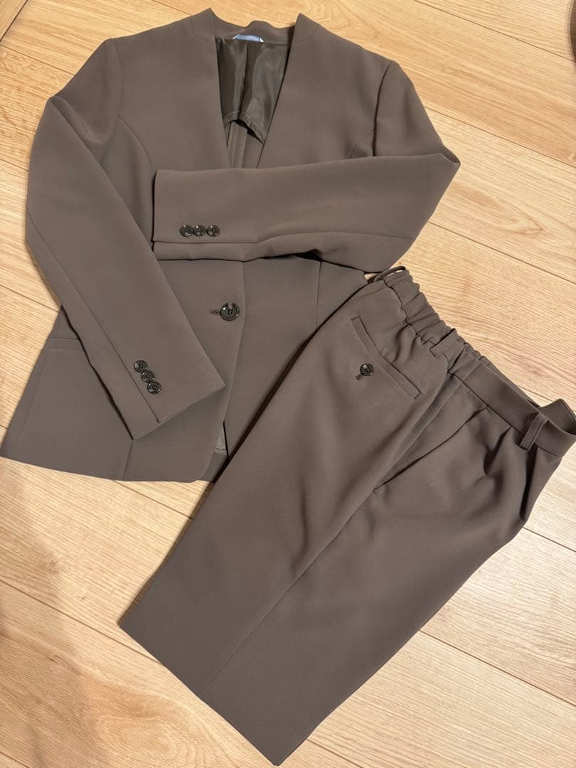 【洋服の青山／Anchor Woman】スーツセットアップ／ブラウンパンツスーツ 楽天市場】【洋服の青山】セットアップ可 セミフレアパンツ レディース