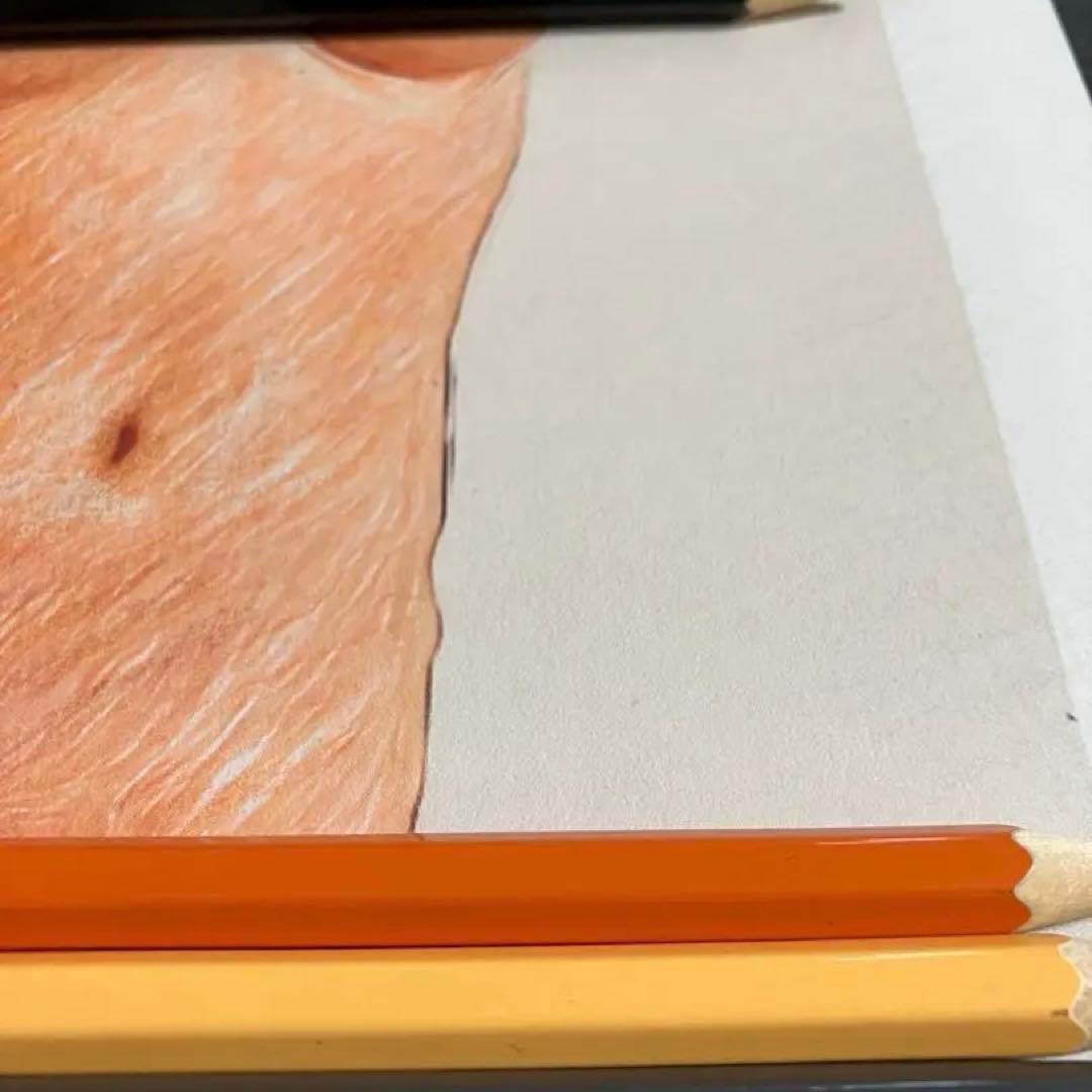 女優画16 額装品 額縁寸法32.7㎝×24.0㎝×1.5㎝ 色鉛筆