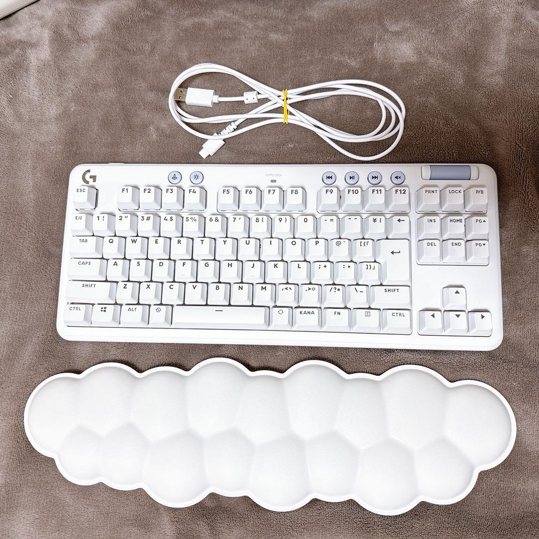 Logicool G オーロラコレクション G713 タクタイル 有線 ゲーミングキーボード＋リストレスト G713(タクタイル) ホワイトミスト