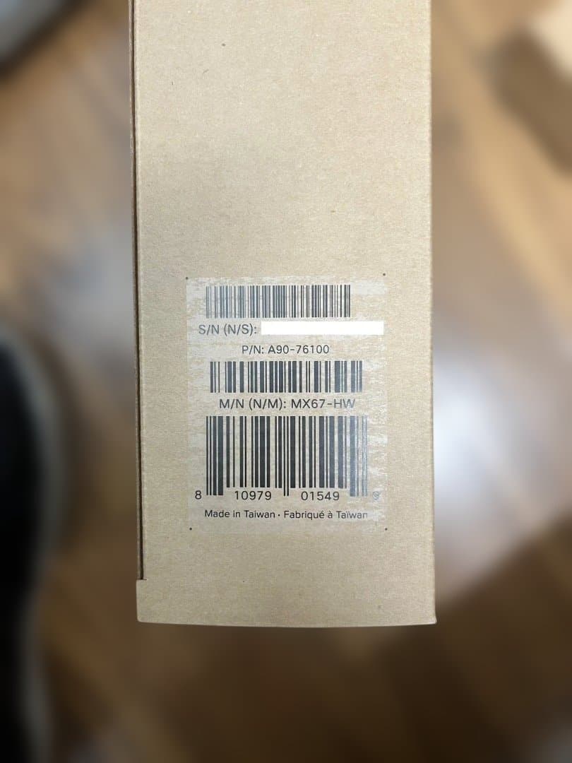 Cisco Meraki MX67-HW 有線LANルーター（純正AC紐付き） - メルカリ