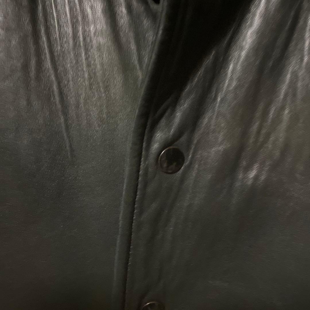 KANSAIMAN フォーリンドラゴン刺繍 黒レザー刺繍スカジャン KANSAIMAN