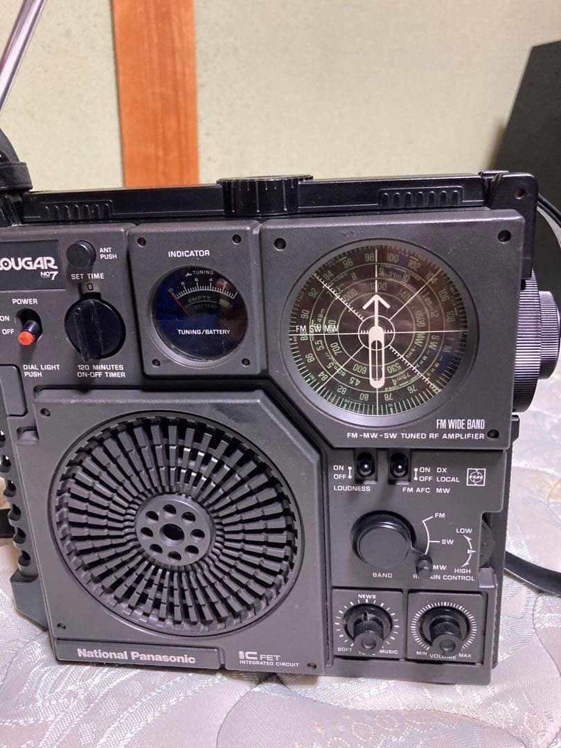 パナソニック　BCL ラジオ　RF-877 クーガーNO.7 動作良好　美品 Yahoo!オークション - National Panasonic RF-877 COUGAR No.7 BCLラジ