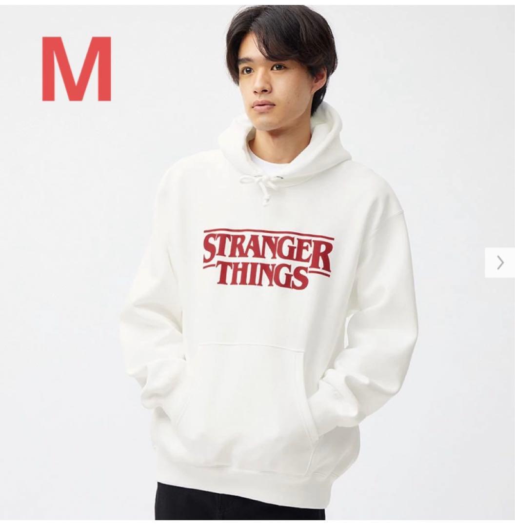 新品 未使用 ストレンジャーシングス gu パーカー 白 - メルカリ