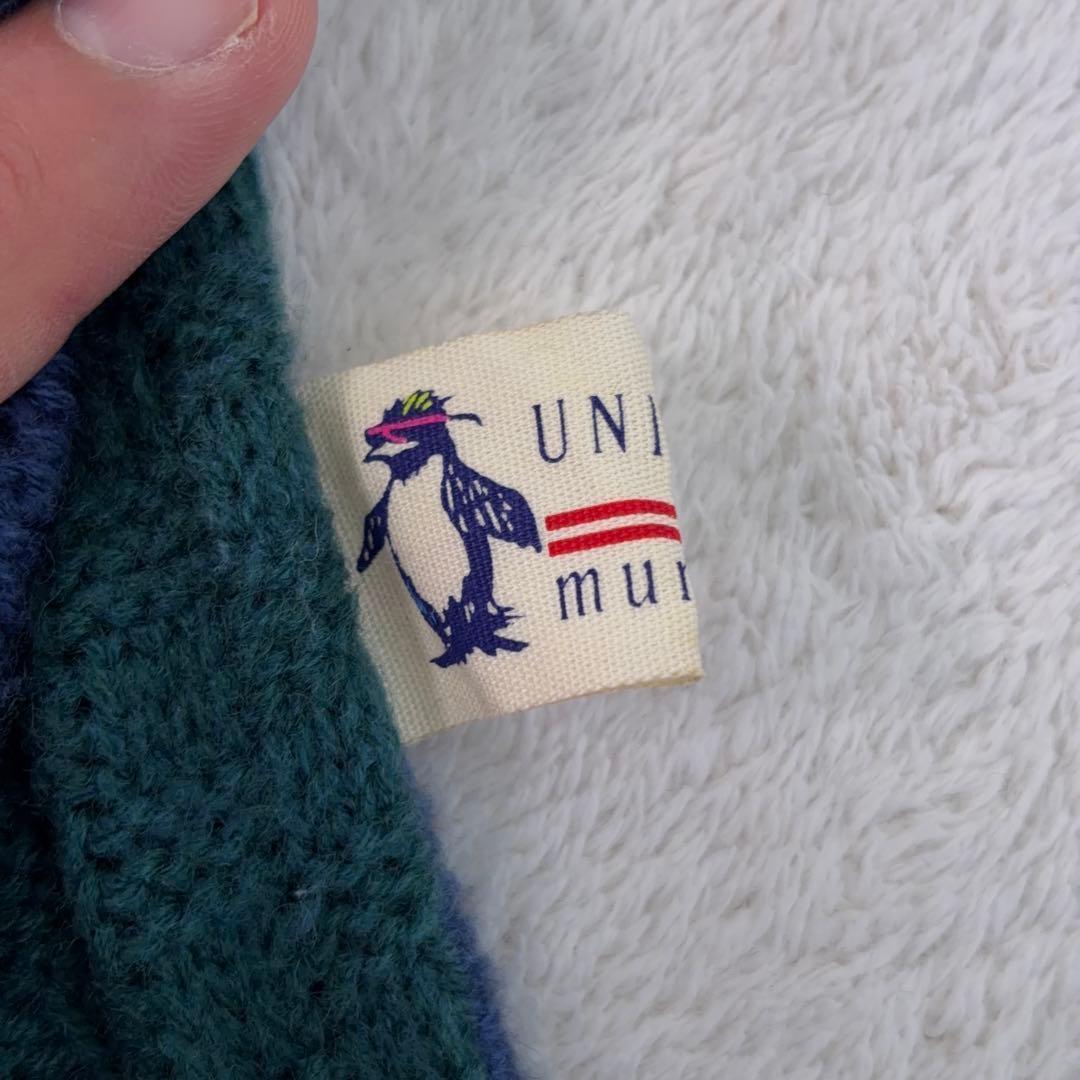 希少90s【マンシングウェア】3Dデザインニット クレイジーパターン