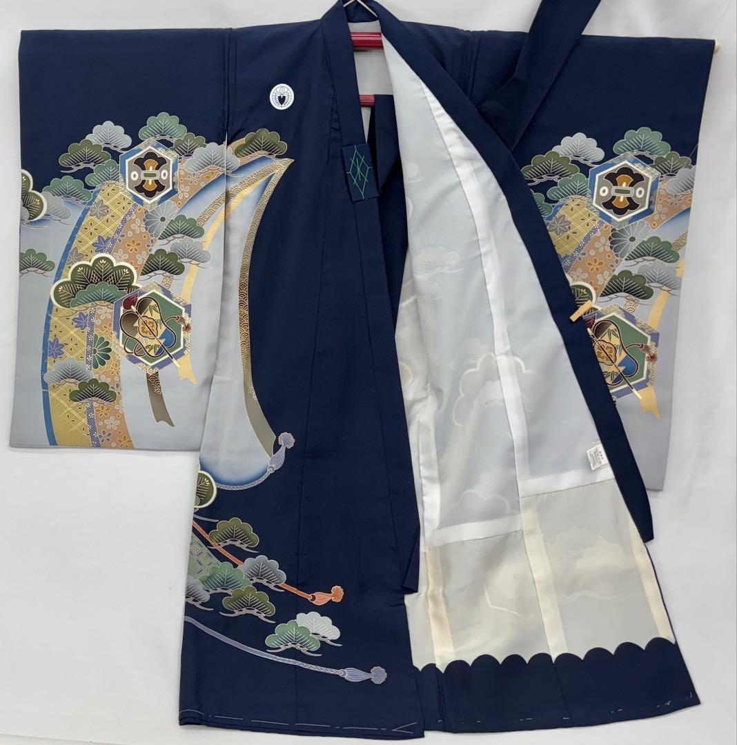 七五三お宮参り男児初着一つ身　長襦袢付　龍兜・几帳《子供469》#江戸小もーん