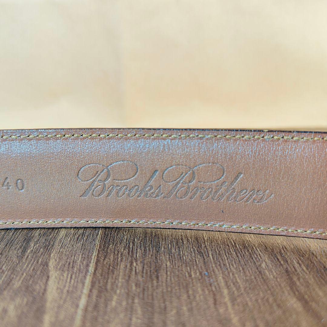 Vintage USA製】ブルックスブラザーズ 高級艶バーガンディドレスベルト