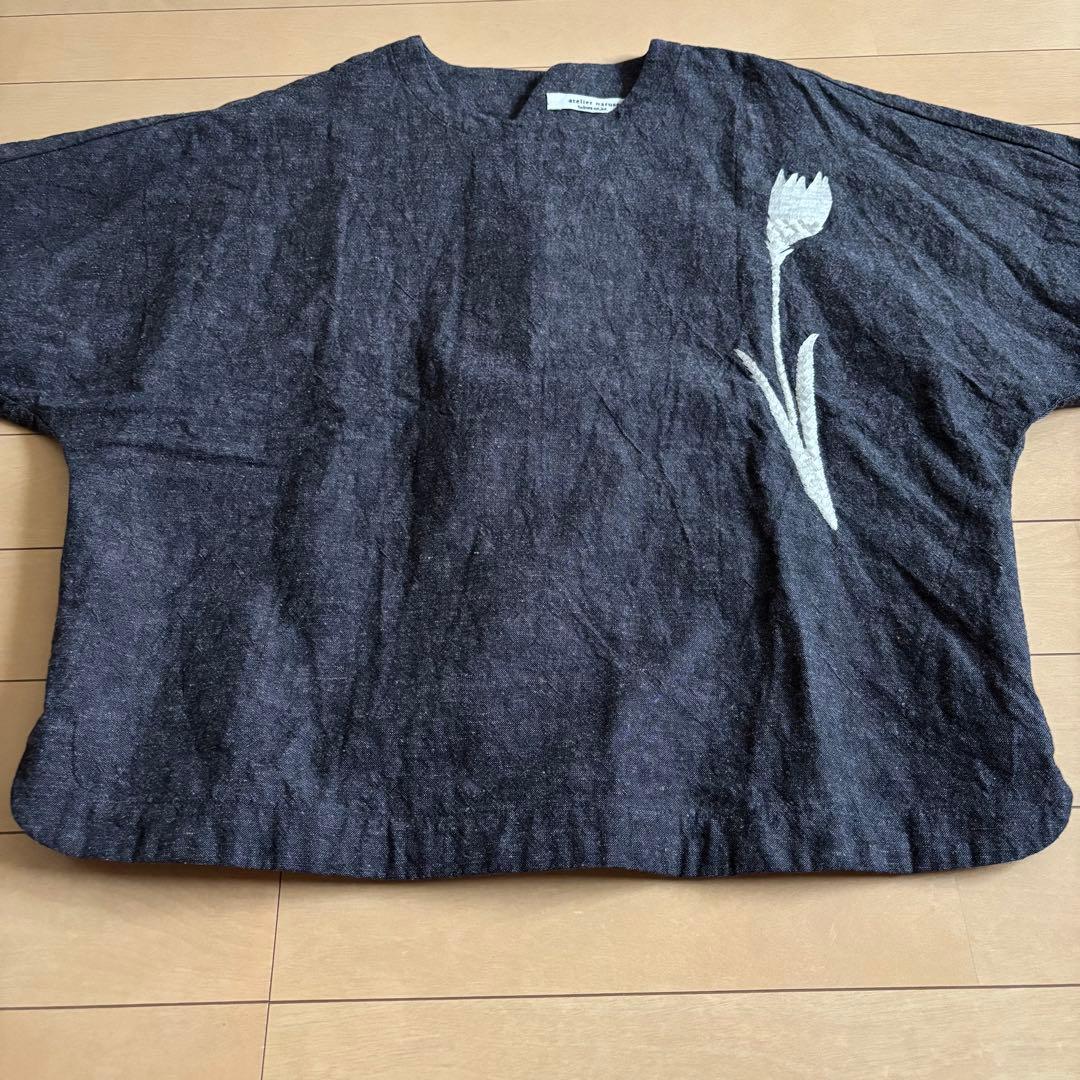 atelier naruse コットンリネンスモックブラウス “チューリップ”