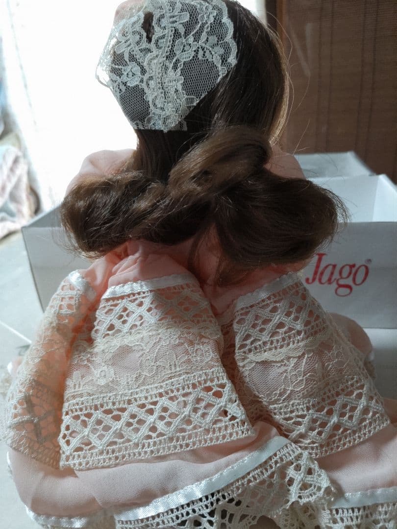 Jago ピンク ドール レース　未使用ビィスクドール　３０センチ