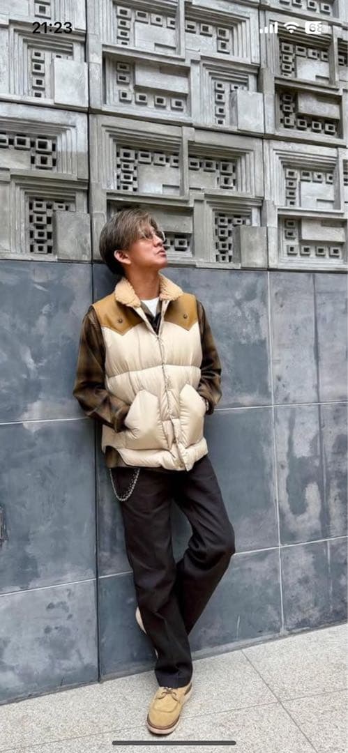 キムタク着 私物 同型別色 GDC ペンドルトン ウール チェックシャツ M