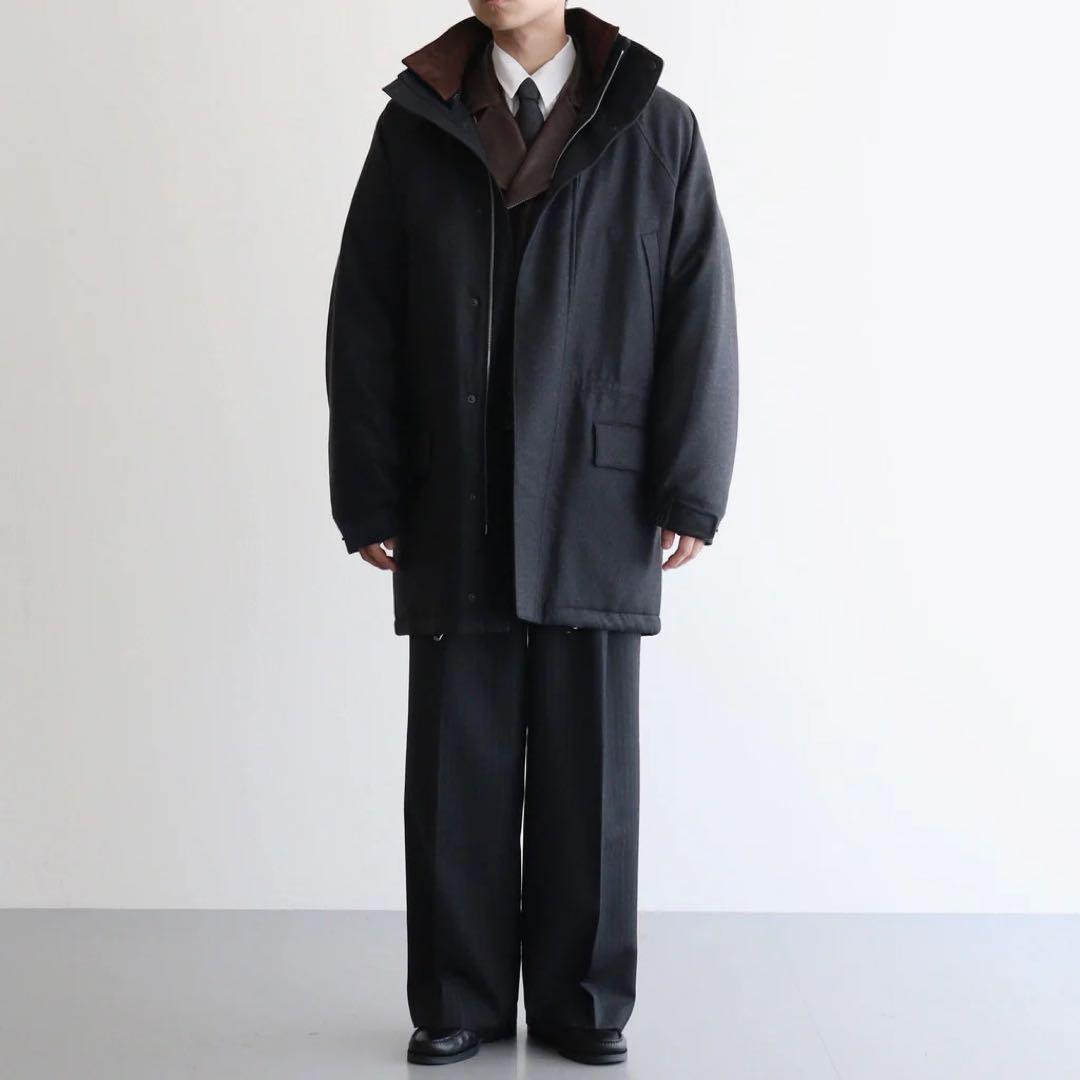 WOOL FULLING FLANNEL PADDED OVER BLOUSON - メルカリ