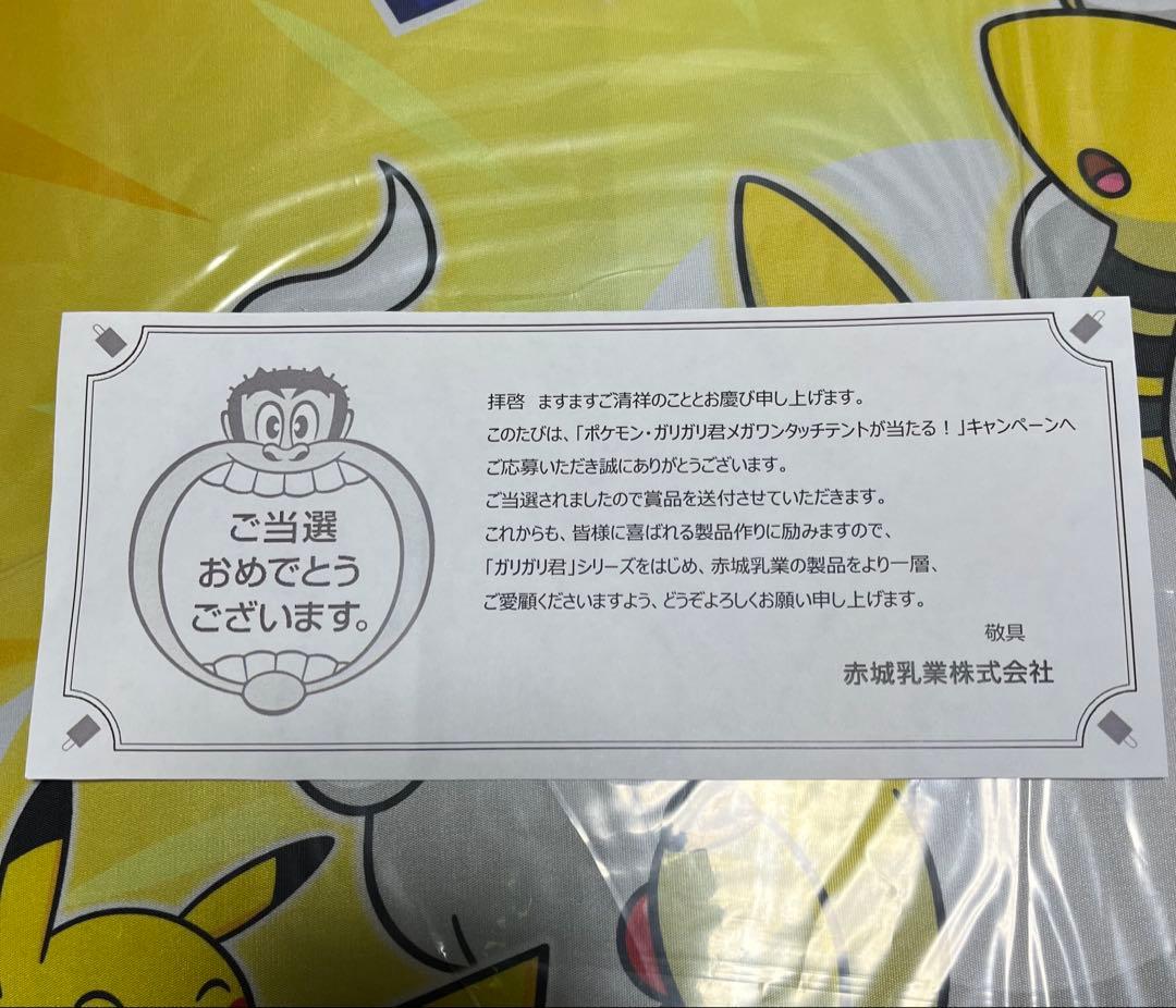 ガリガリ君 ポケモン コラボ メガワンタッチテント 当選品 - メルカリ
