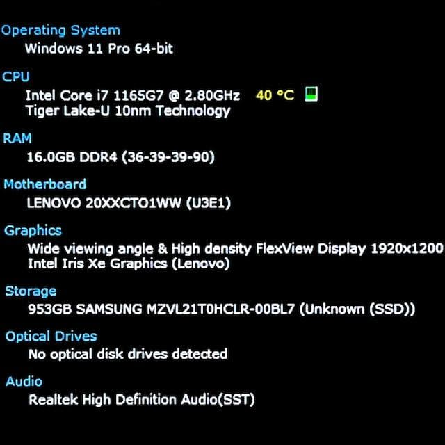 《2021年製》第11Corei7！1TB！16GB！オフィス2024！レノボ