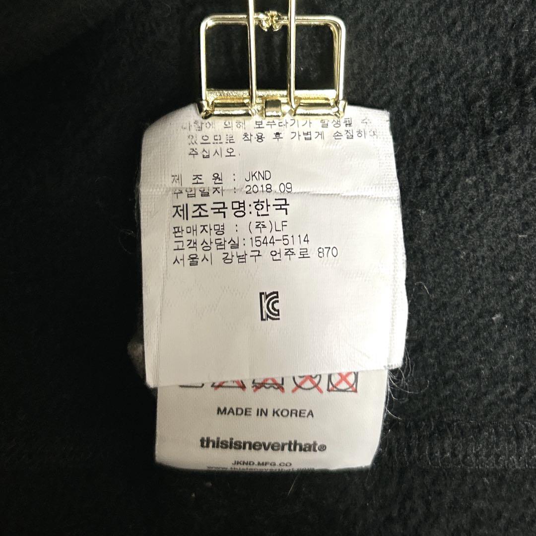 《美品》thisisneverthat☆プルオーバーパーカー 黒 XL