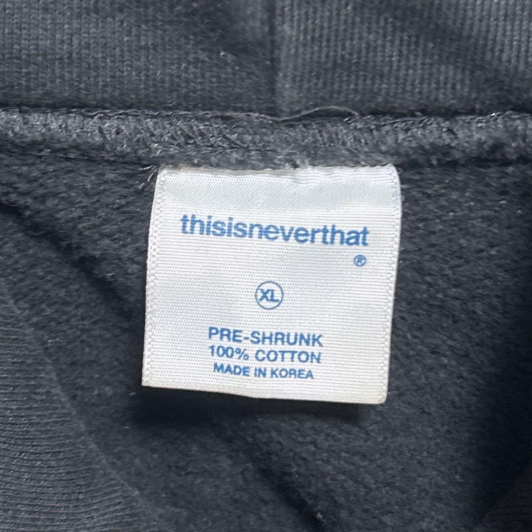 《美品》thisisneverthat☆プルオーバーパーカー 黒 XL