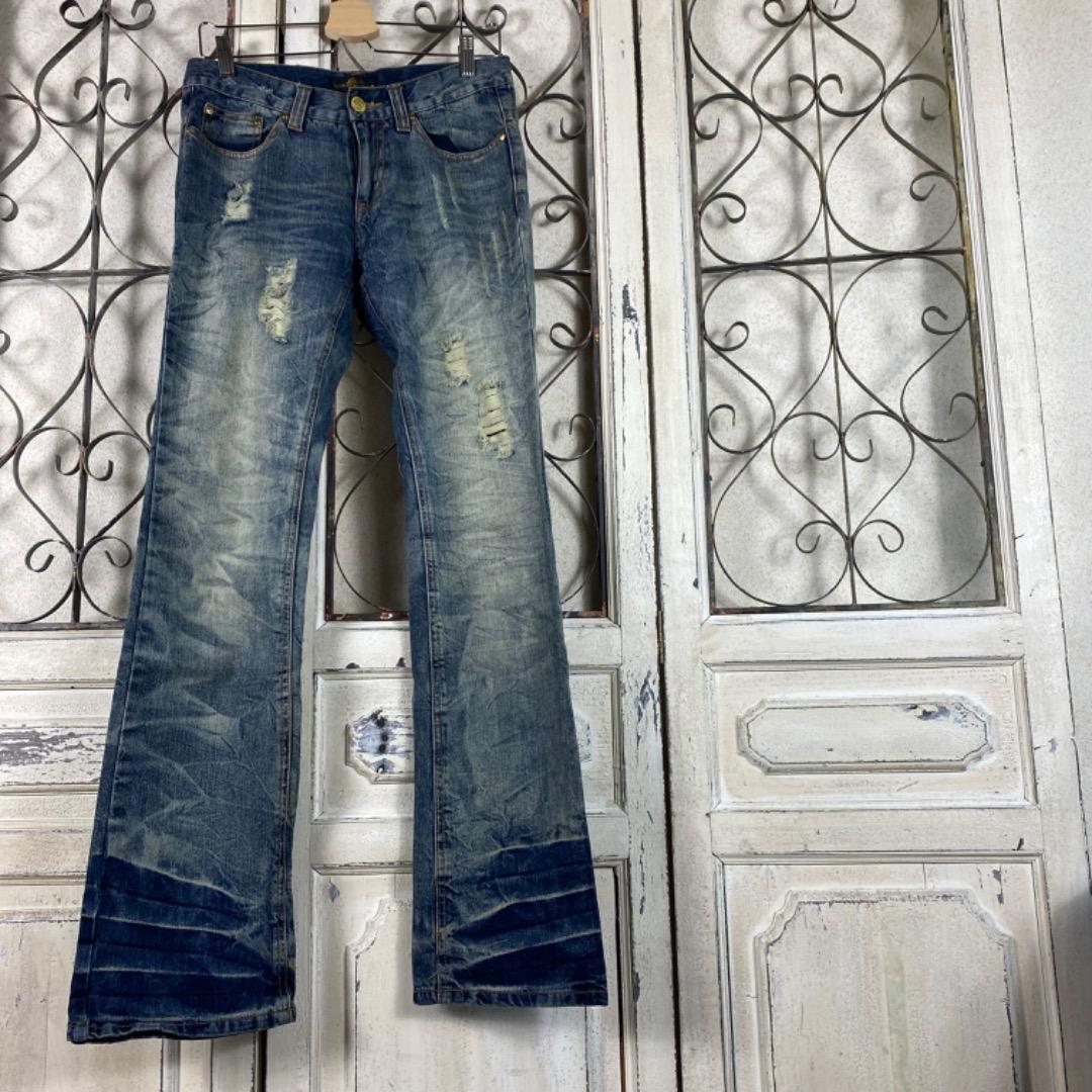 LOWBOX 平成初期 ギャル男 グランジy2k 色褪せ ブーツカットデニム