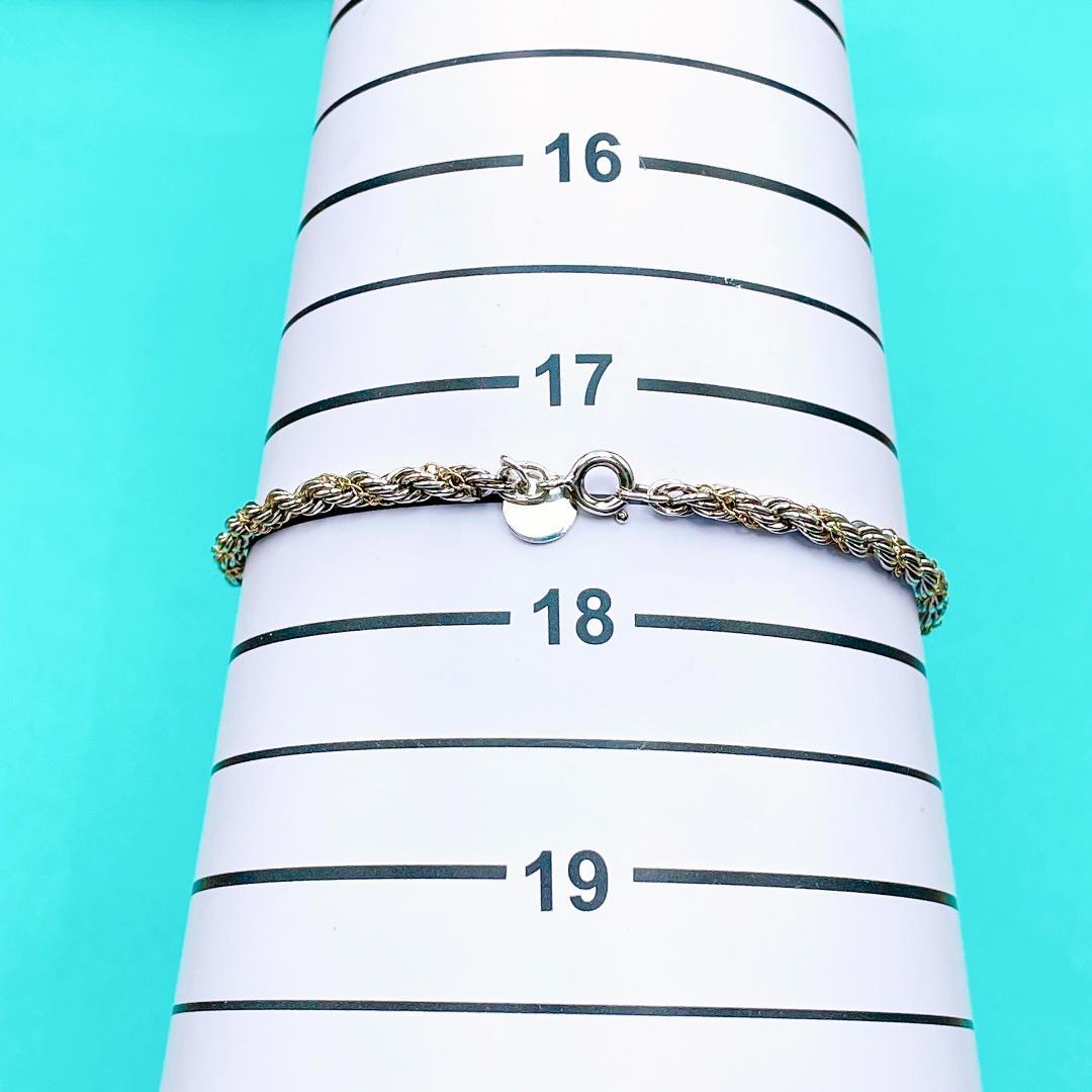 ◇ティファニー◇新品仕上済 K14 Ag ツイストロープ ブレスレット 5.8g