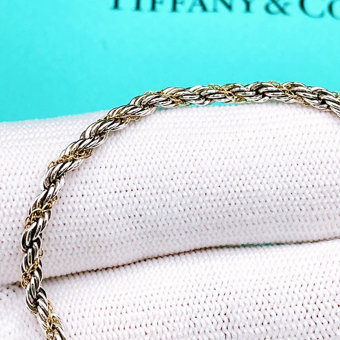 ◇ティファニー◇新品仕上済 K14 Ag ツイストロープ ブレスレット 5.8g