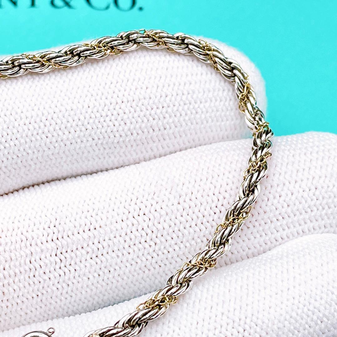 ◇ティファニー◇新品仕上済 K14 Ag ツイストロープ ブレスレット 5.8g