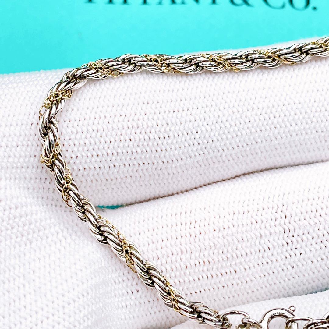 ◇ティファニー◇新品仕上済 K14 Ag ツイストロープ ブレスレット 5.8g