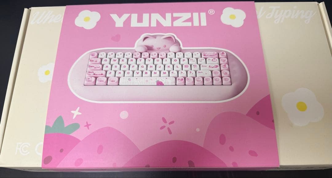 YUNZII C68 猫耳キーボード ピンク 可愛い 値下げ不可 楽天市場】YUNZII C68 ワイヤレスメカニカルキーボード かわいい猫 65
