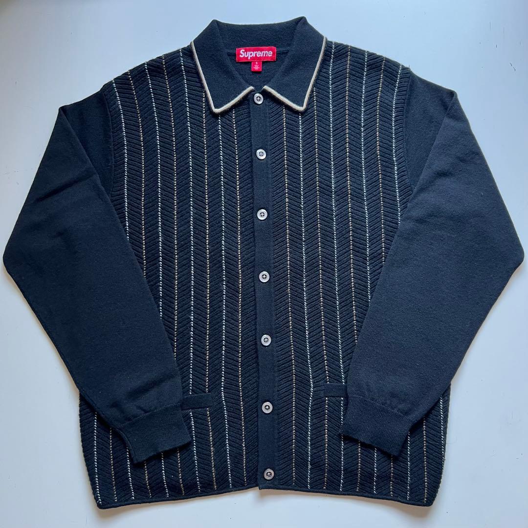 美品】Supreme Herringbone Cardigan 1回のみ着用 - メルカリ