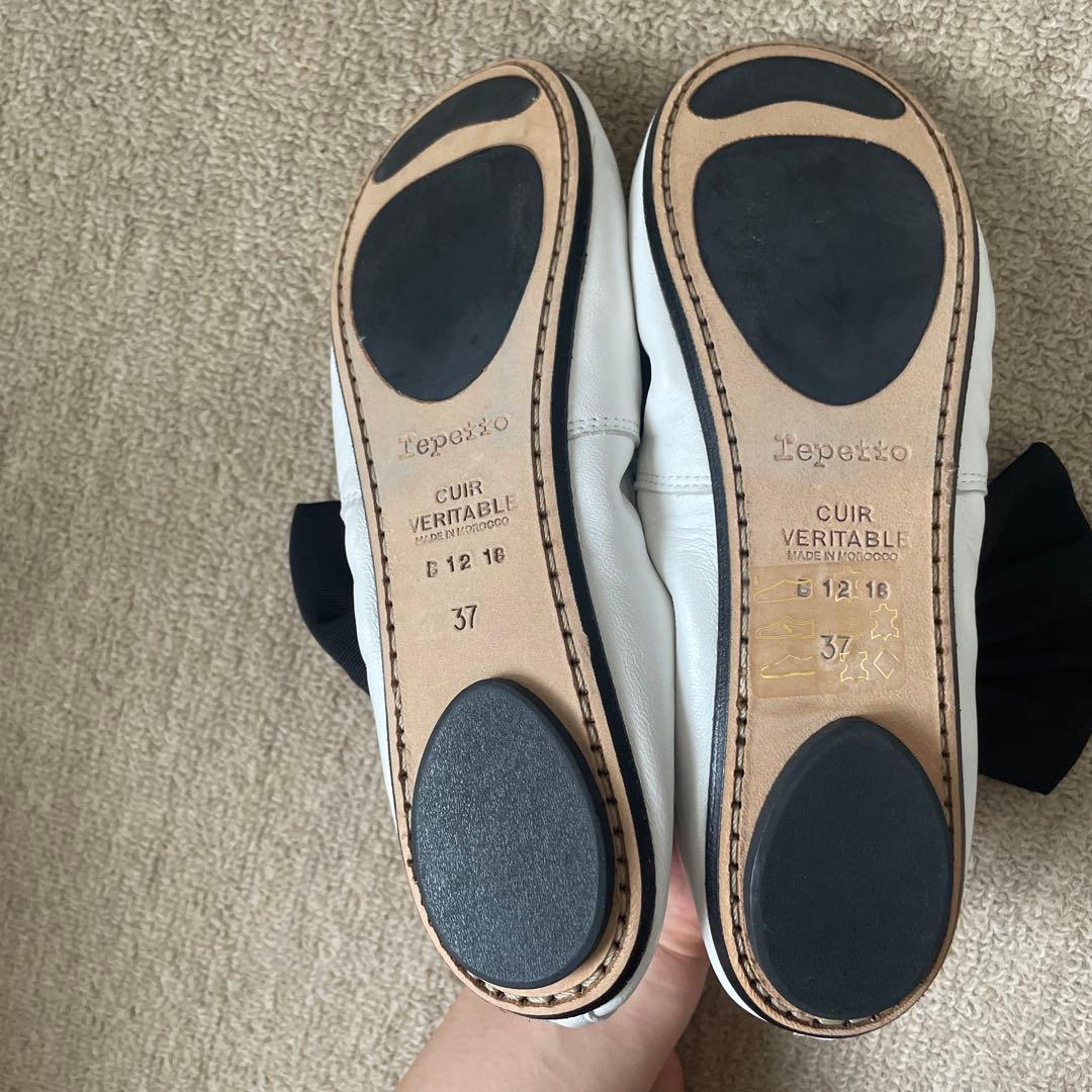 レペット ホワイト バレエシューズ ブラックリボン 匿名発送 - メルカリ