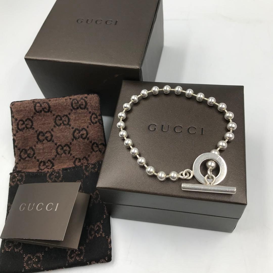 GUCCI グッチ ボールチェーン ブレスレット 925 シルバー 箱付き