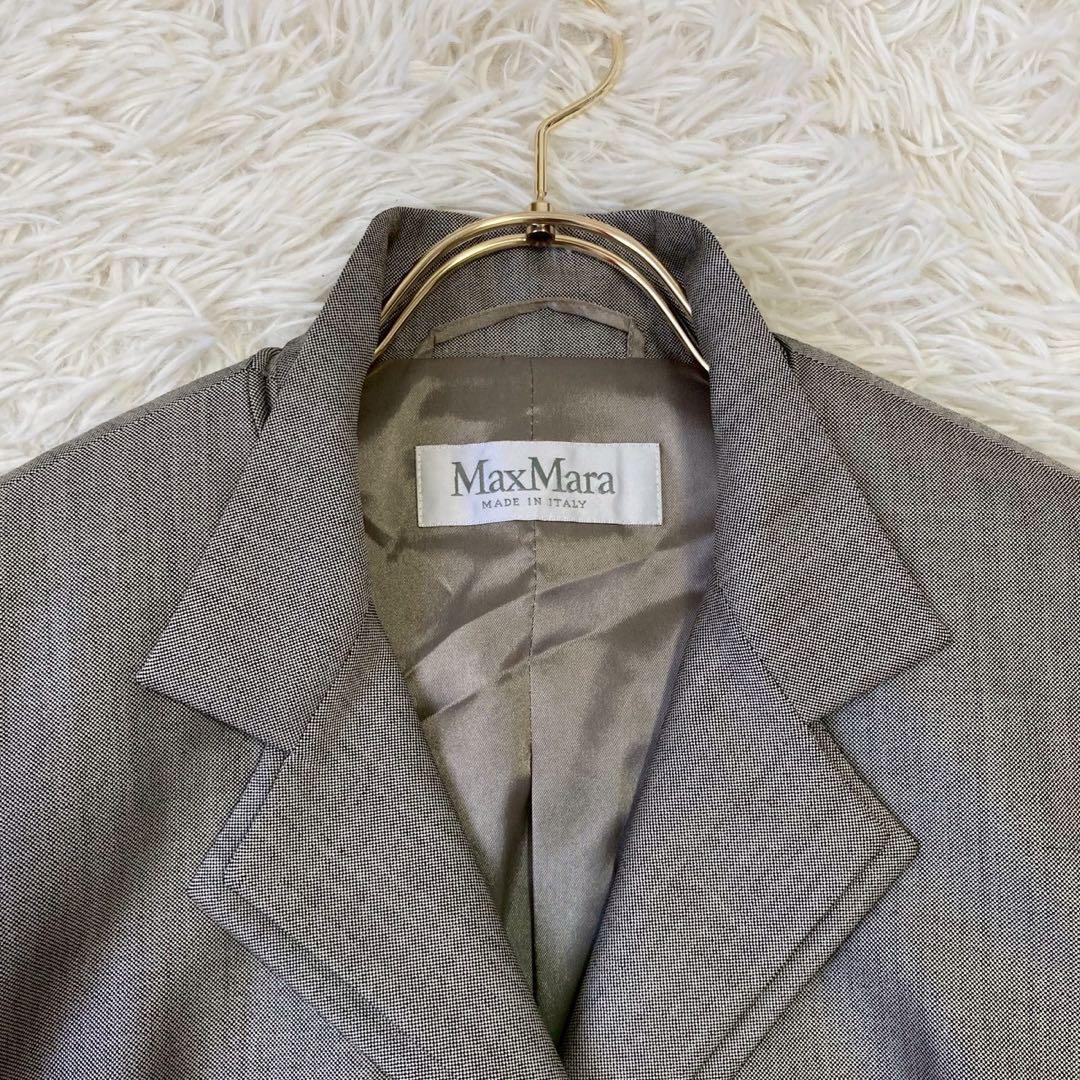 《良品》 Мах mara セットアップ パンツスーツ グレー 42 オフィス