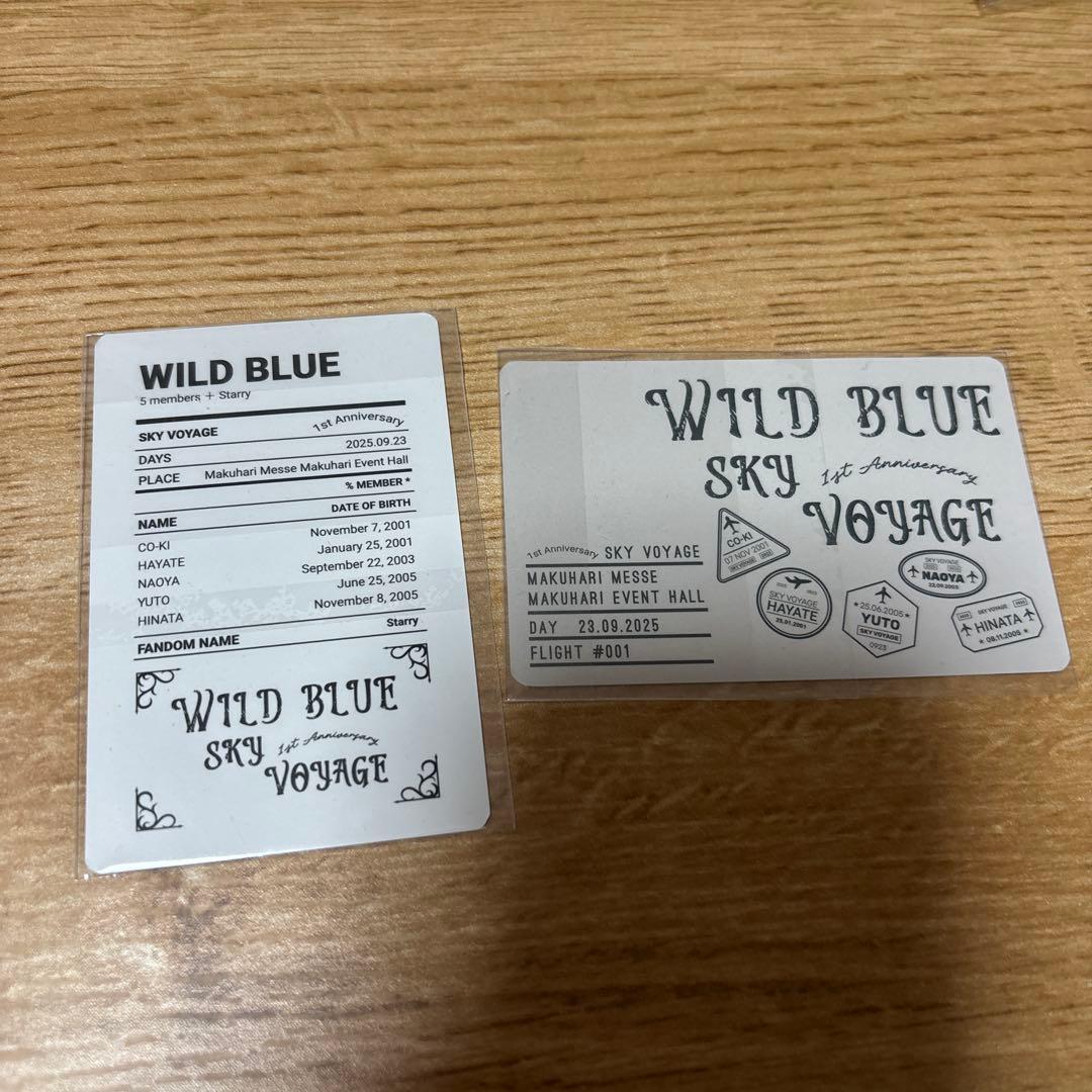 WILD BLUE SKY VOYAGE トレカ サイン入り プレミアムシート - メルカリ