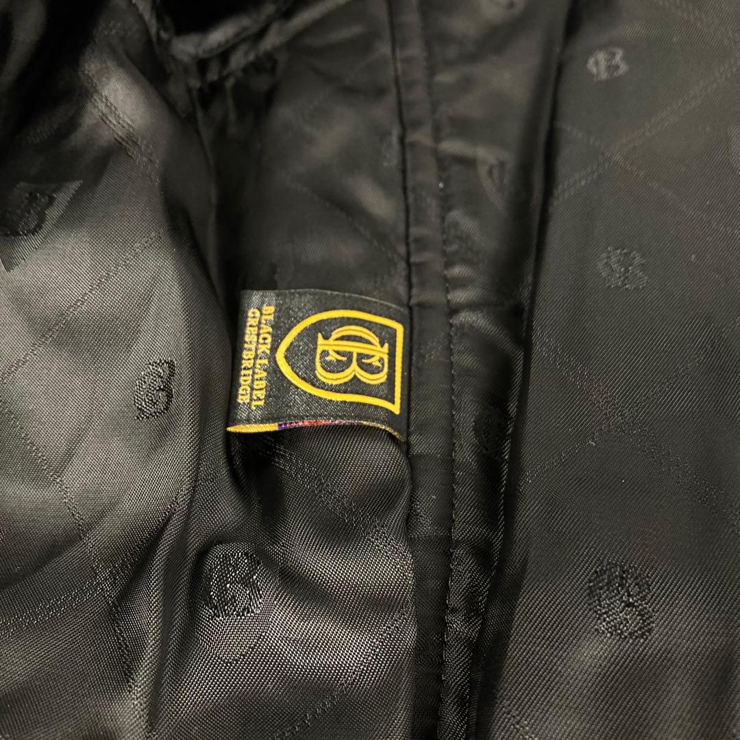 ブラックレーベル クレストブリッジ バイカラー レザーエルボ トレンチ