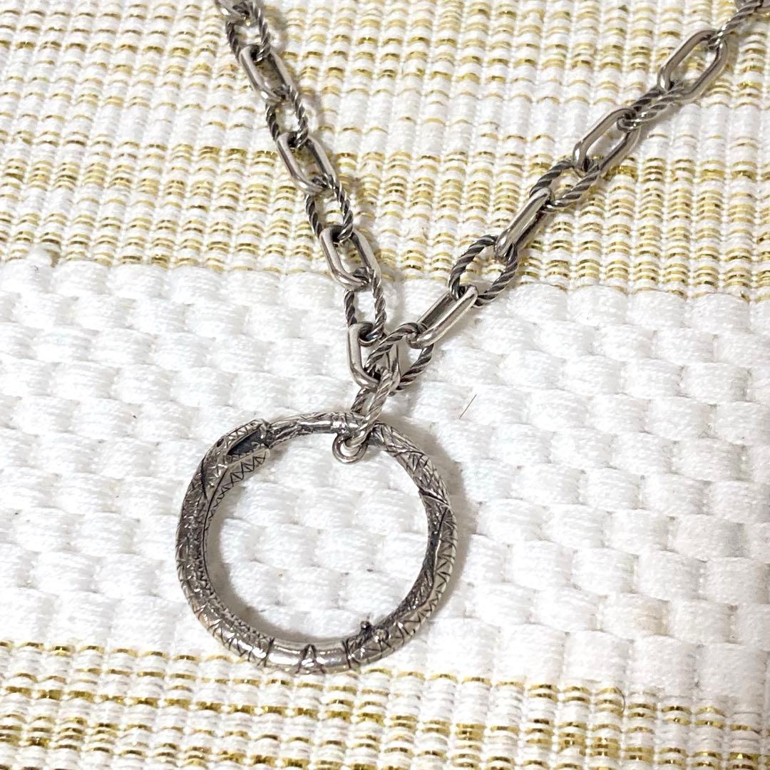 2026年最新gucci GUCCI グッチ ウロボロス 約61cm シルバー ネックレス
