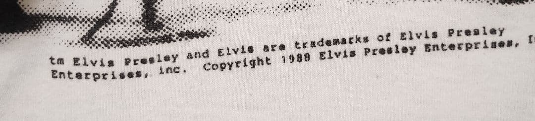 エルビス・プレスリー 1988 R&R ビンテージ モノクロラメ Tシャツ XL