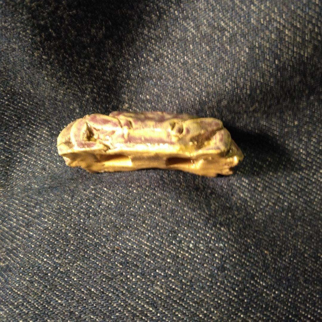 古いカニ　帯留め　二六　楽山　水月焼　着物　骨董