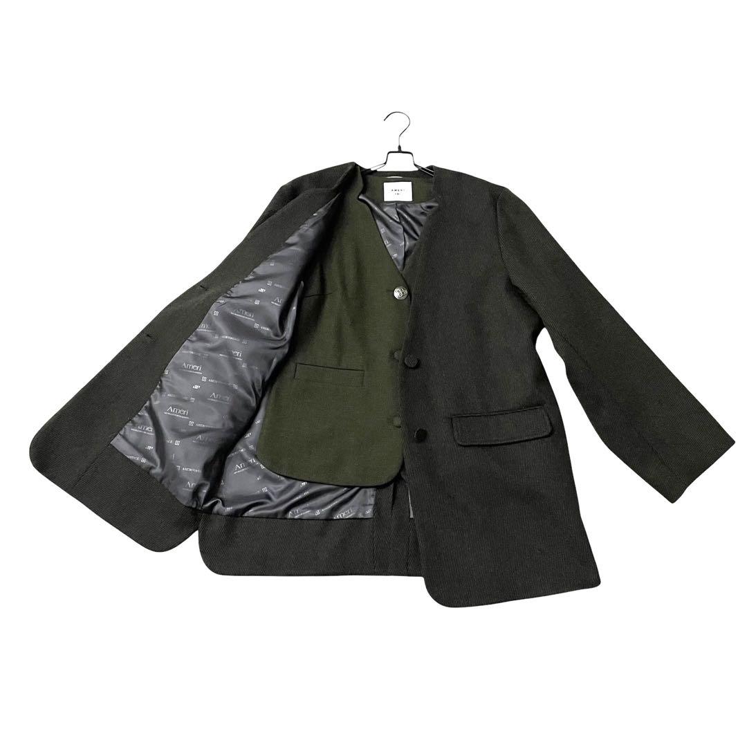 未使用級!! AMERI アメリ 2ピース ジャケット ベスト カシミヤ混