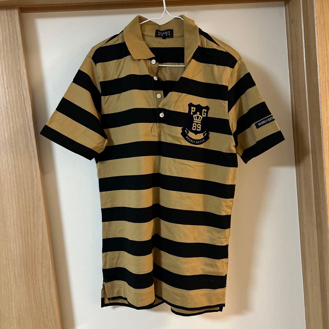 PEARLY GATES ストライプポロシャツ Pearly Gates 青白ストライプ ポロシャツ - メルカリ