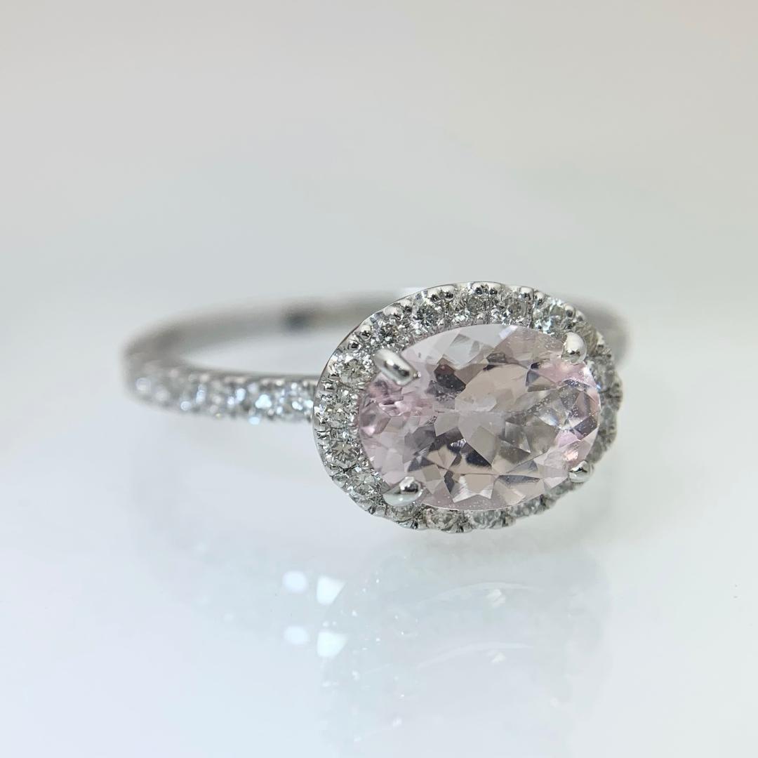 新品 モルガナイト ダイヤモンド リング 1.05ct Pt950