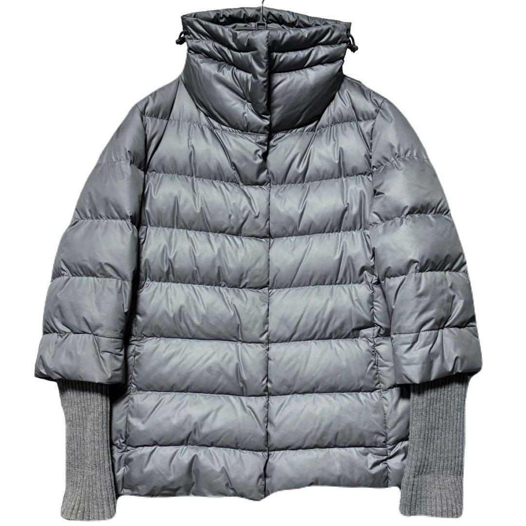 希少✨高級 ブルーガール ブルマリン ショート ダウンコート リブ袖