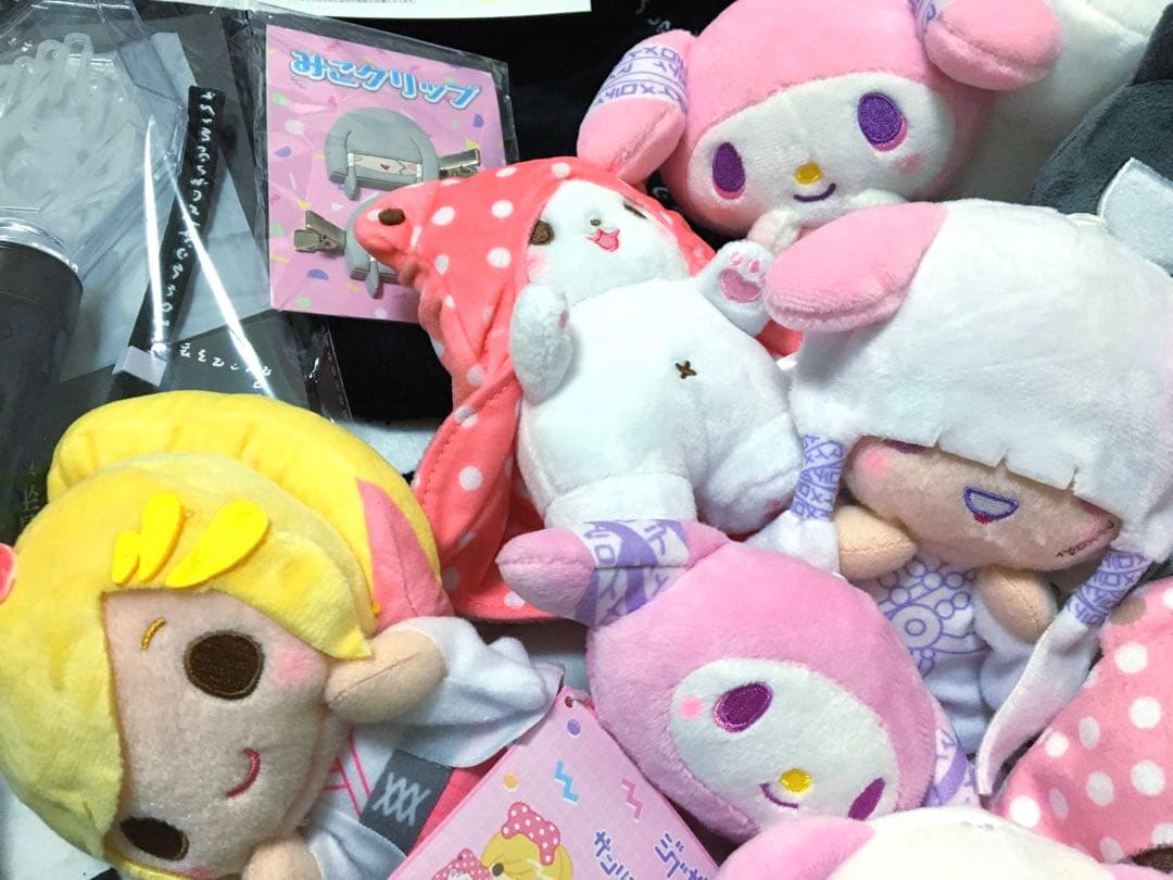 真天地開闢集団ジグザググッズファンクラブ会報ぬいぐるみセット　ペンラみこクリップ