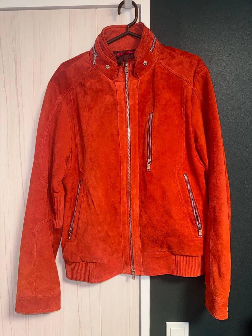 LOVELESS オレンジ スエード シングルライダースジャケットM