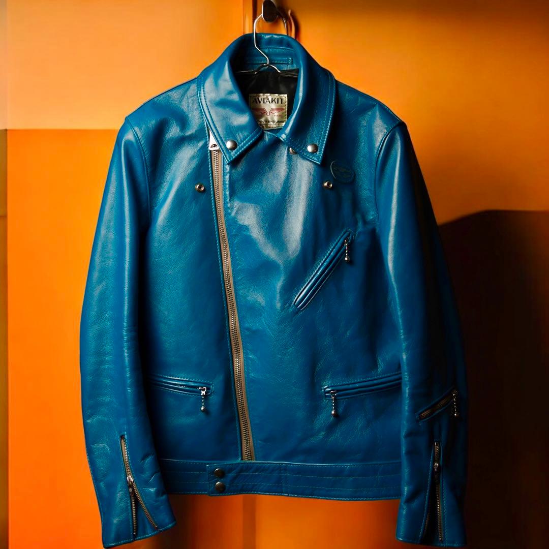 ルイスレザー サイクロン ヴィンテージターコイズ 38 タイトフィット