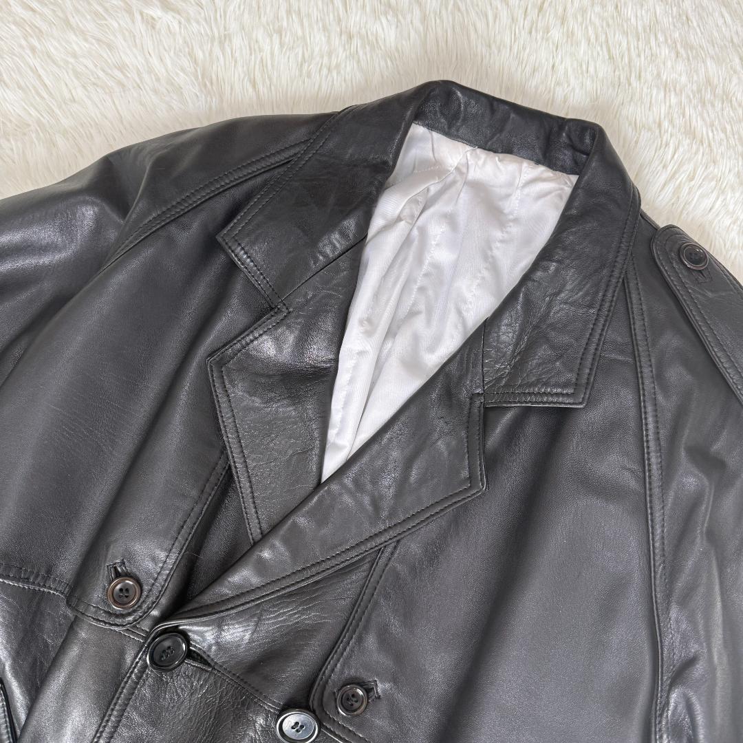 スーパーロング丈117cm✨ペレテリア レザートレンチコート ベルト 2XL