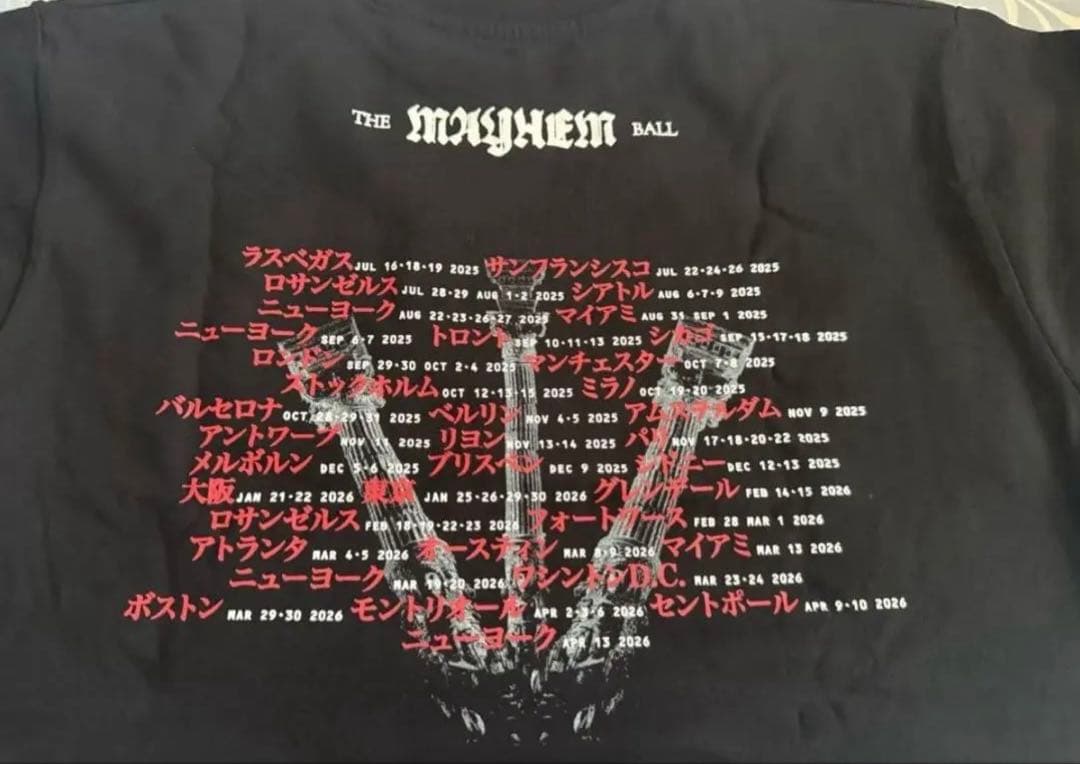 Lady Gaga JAPAN DATE BACK Tシャツ Mサイズ