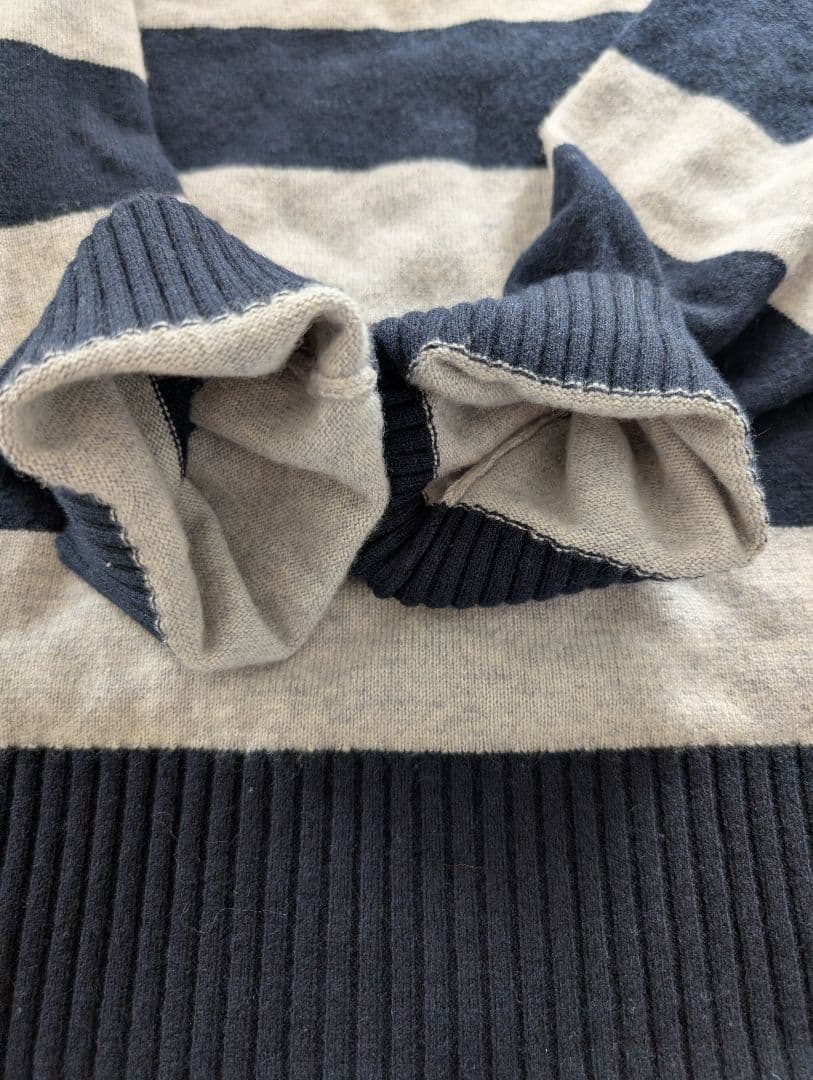 MORABITO BLANC ピュアカシミヤ100%ボーダーニット 38サイズ - メルカリ