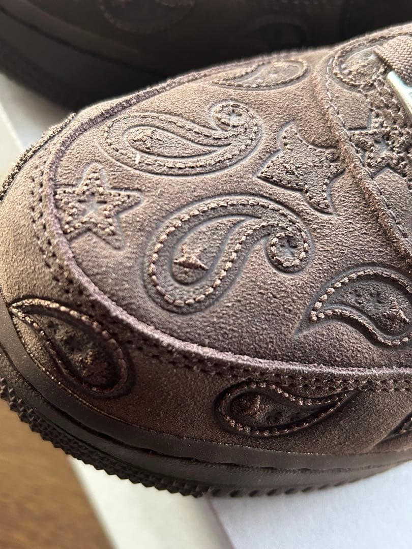 エアフォース1 バロックブラウン ペイズリー刺繍スニーカー28cm 10