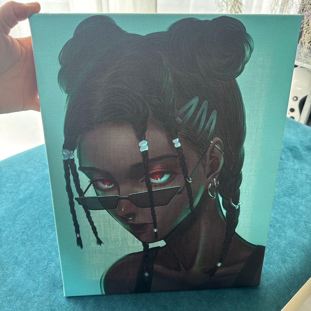 人物画 サングラスをかけた女性