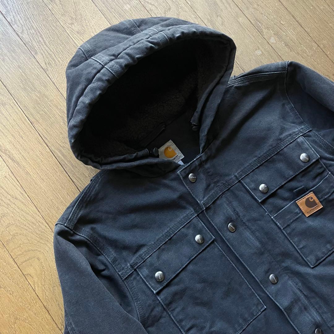 美品！Carhartt バートレットジャケット ブラック コート J284 - メルカリ