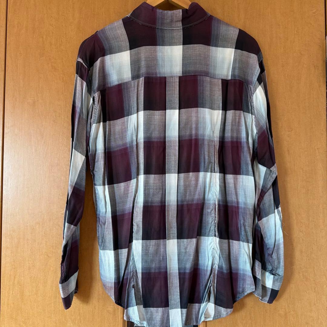 新品 レア UNUSED x SUGARHILL オンブレチェックレーヨンシャツ - メルカリ